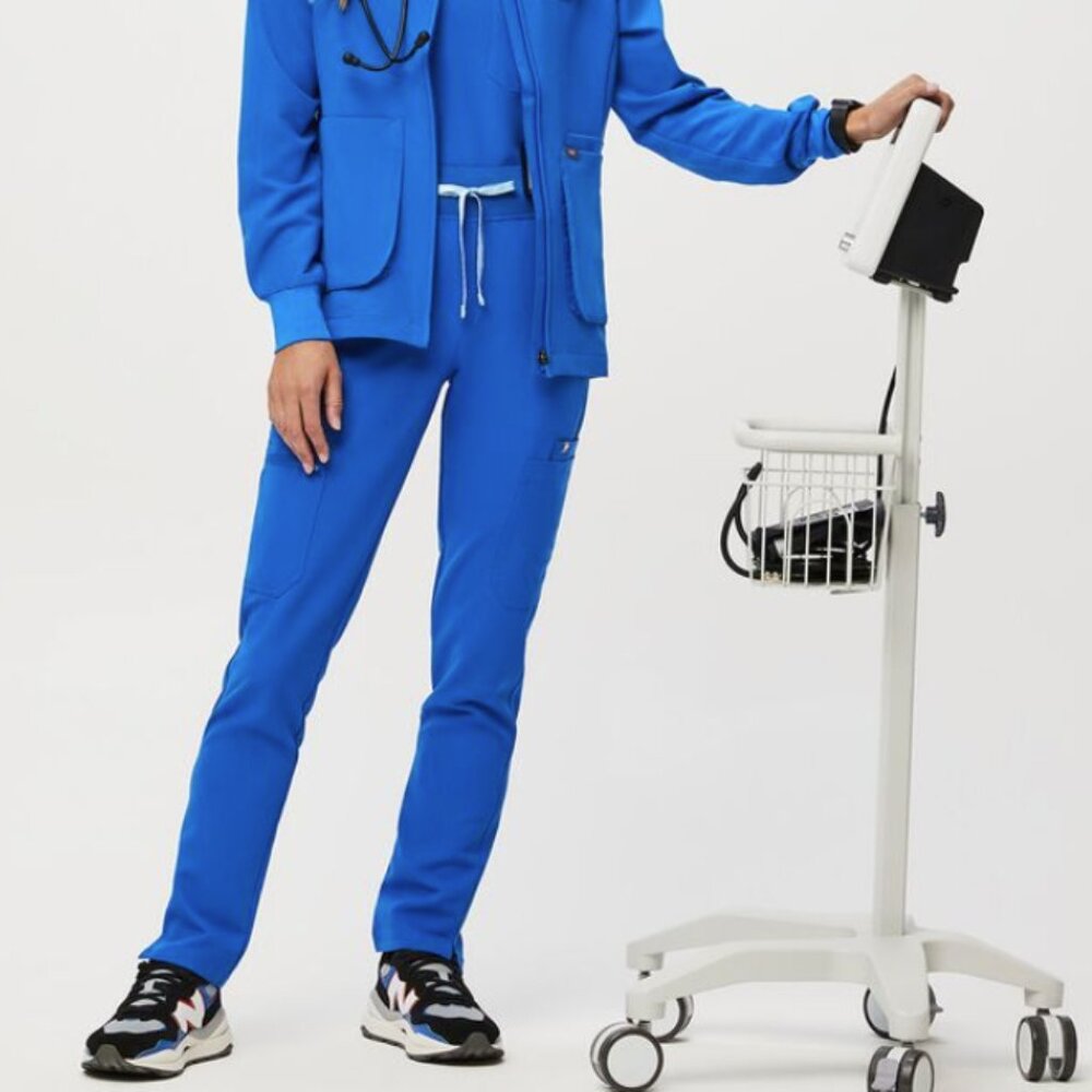 Figs Royal Blue High Waisted Yola Skinny Scrub Pants